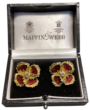 Mappin and Webb Orchid Earrings