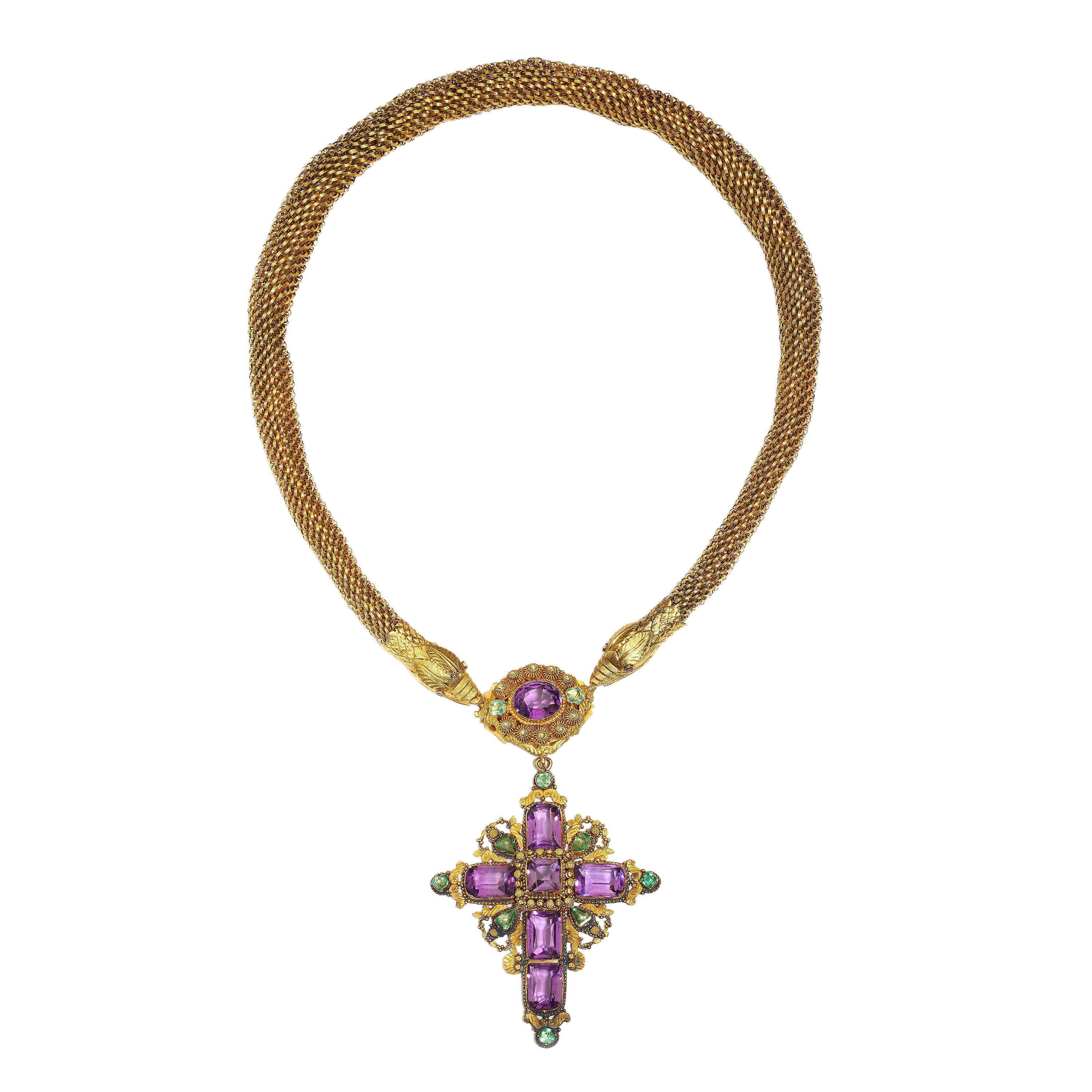 Emerald Gold Snake Necklace | Snake Jewellery