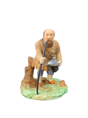 Russian Porcelain Figure 'Blind Beggar' Moscow c.1900 by Gardner Porcelain Factory
