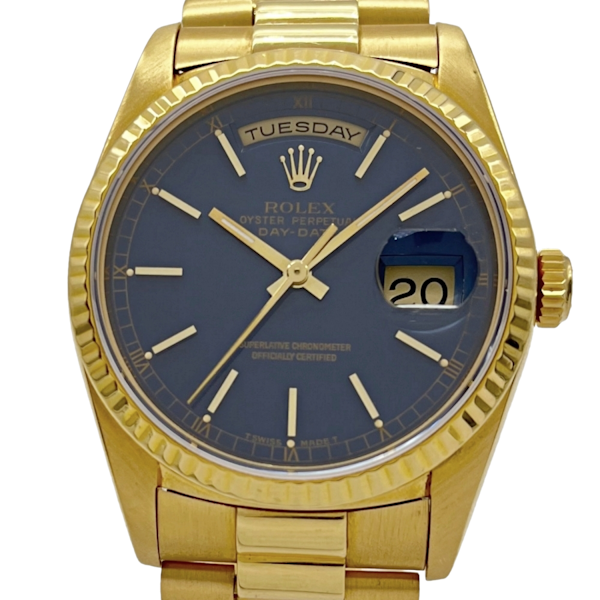 ROLEX DAY-DATE 18238 BLUE DIAL FULL SET+SERVICE - image 4