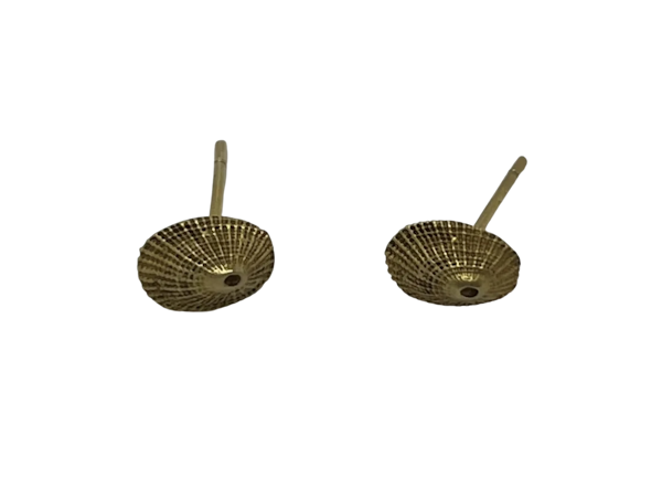 14ct Gold small Shell Earrings - image 1