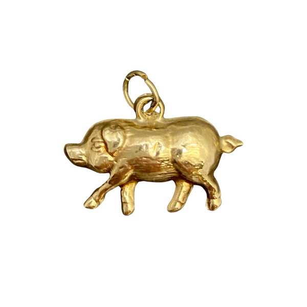 Charm (pig) in 9ct Gold date circa 1960, Lilly's Attic since 2001 - image 1