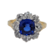 Beautiful sapphire and diamond cluster engagement ring SKU: 6171 DBGEMS - image 1
