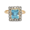 Edwardian aquamarine and diamond dress ring SKU: 6173 DBGEMS - image 1