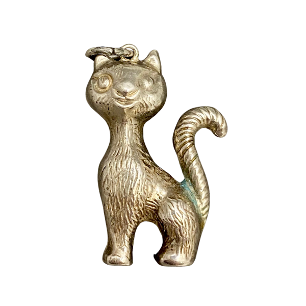 Silver Charm Cat date circa 1960, Lilly's Attic since 2001 - image 1