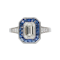 Sapphire, Diamond And Platinum Cluster Ring, 1.01ct - image 1