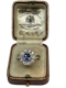 Sapphire diamond 18ct gold ring at Deco&Vintage Ltd - image 1