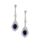 Sapphire, Diamond And Platinum Drop Earrings, 4.50ct - image 1