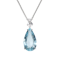 New Aquamarine, Diamond And White Gold Pendant - image 1