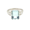 Aquamarine and diamond ring - image 1