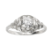 Late Art Deco Diamond and Platinum Ring, 0.85 Carats H SI1, Circa 1940 - image 1
