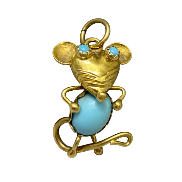 Mouse Pendant in 18ct Gold date vintage, Lilly's Attic since 2001 - image 1