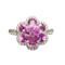 Pink Sapphire Diamond Ring in 18ct White Gold date circa 1980, SHAPIRO & Co since1979 - image 1