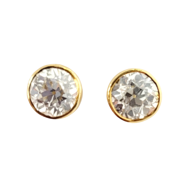 Old cut diamond stud earrings SKU: 6361 DBGEMS - image 1