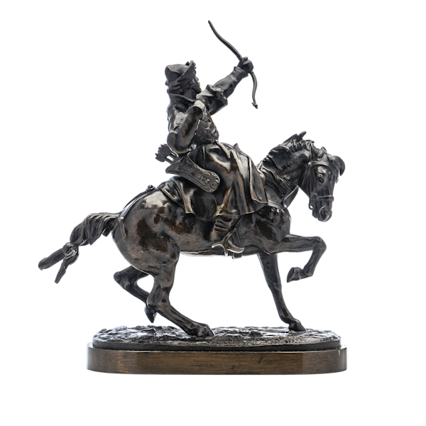 Antique Russian bronze figure " The Archer" from the period of "Ivan The Terrible", 19 century , by Evgeniy Lanceray - image 1