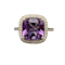 Amethyst Diamond Ring in 18ct White Gold date circa 1990, SHAPIRO & Co since1979 - image 1