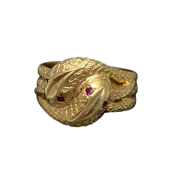 Ruby Snake Ring in 9ct Gold date Sheffield 2004, Lilly's Attic since 2001 - image 1