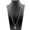 18K Yellow Gold chain necklace with Fatima's hand pendant - image 1