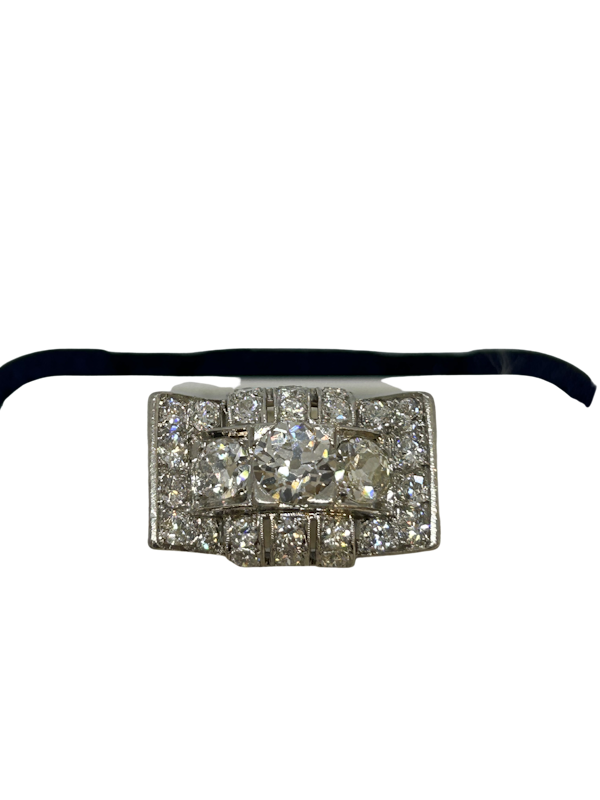 Art Deco diamond platinum ring at Deco&Vintage Ltd - image 1