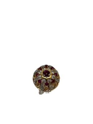 1950,s ruby diamond French ring at Deco&Vintage Ltd