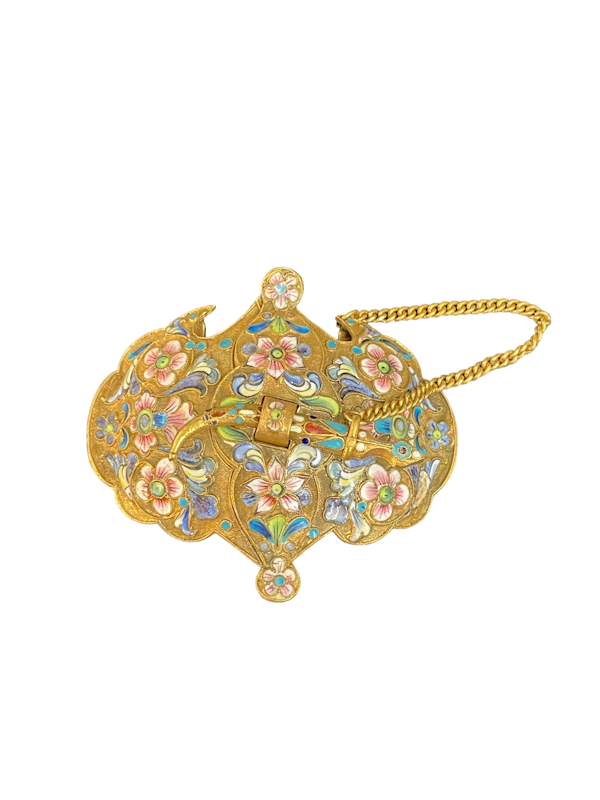 Antique Russian Silver cloisonné shaded enamel buckle, Moscow c.1880. - image 1