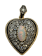 Beautiful Antique Diamond opal enamel and rock Crystal heart locket pendant at Deco&Vintage Ltd - image 1