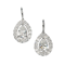 Modern Pear Shape Diamond And White Gold Cluster Earrings - image 1