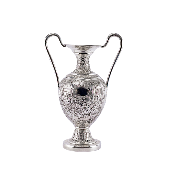 A Chinese silver cast and chased vase with makers mark WC, probably for Wing Chung of Hong Kong (active c.1850-1900) and made for the export market c.1870 - image 1