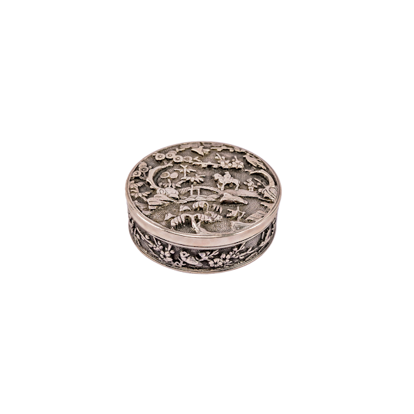 Antique Chinese Silver Circular Lidded Box, China – Late 17th Century - image 1