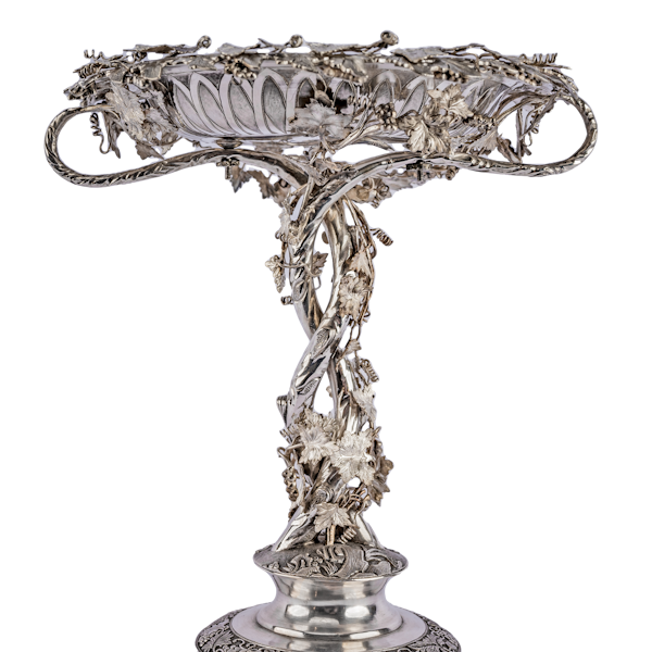 Antique Chinese Silver Comport Centrepiece, KHC, Canton, China  –  1840-50 - image 1