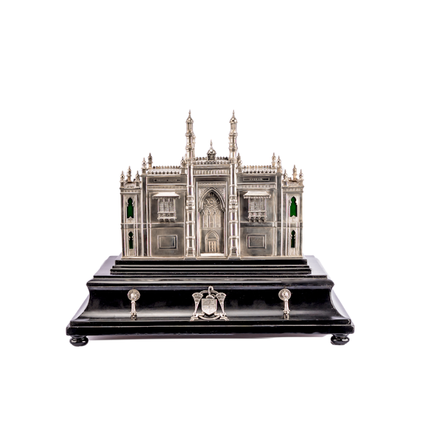 A fine and imposing silver model of the Kalas Mahal section of the Chepauk palace Chennai (Madras) - image 1