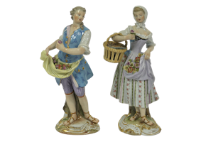 Pair of Meissen figures