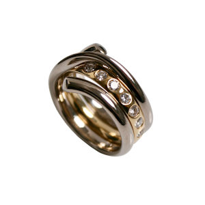 Georg Jensen "Magic" 18k Gold & Diamond ring
