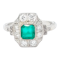 Art deco emerald and diamond entertainment ring SKU: 6576 DBGEMS - image 1