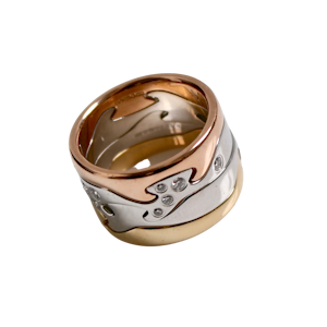 Georg Jensen 18k Gold 4 Piece Fusion Ring