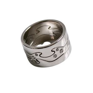 Georg Jensen 18k White Gold Fusion Ring