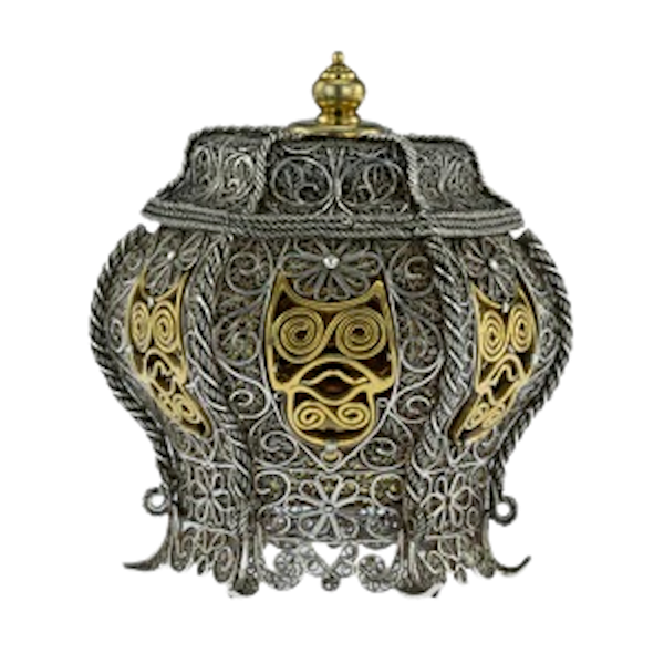 Antique Sumatran Silver Parcel Gilt Betel Container, Indonesia - 18th Century - image 1