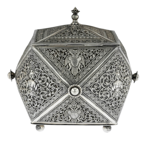 Antique Sri Lankan Silver Multi-Sided Box, Sri Lanka, Ceylon - Circa 1900