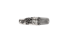 Antique Solid Silver Chinese Compendium Sewing Thimble Kit - Late 19th Century