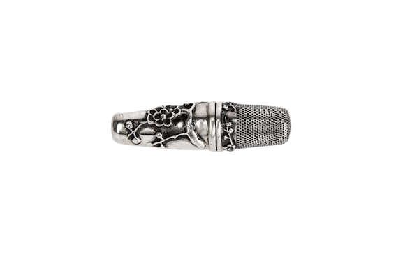 Antique Solid Silver Chinese Compendium Sewing Thimble Kit - Late 19th Century - image 1