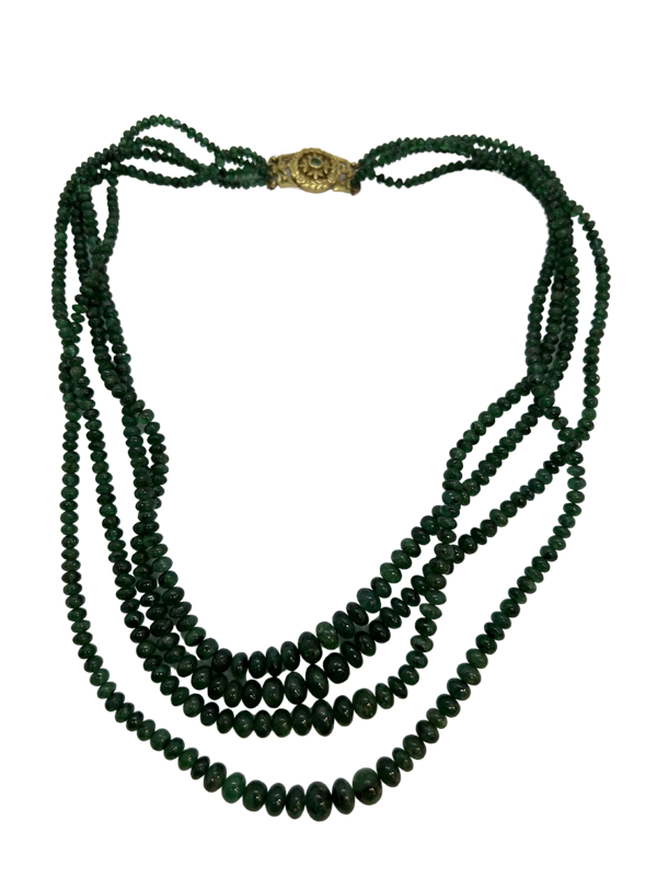 Lovely and wearable emerald beads necklace at Deco&Vintage Ltd - image 1