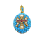 Victorian turquoise decorated pendant - image 1