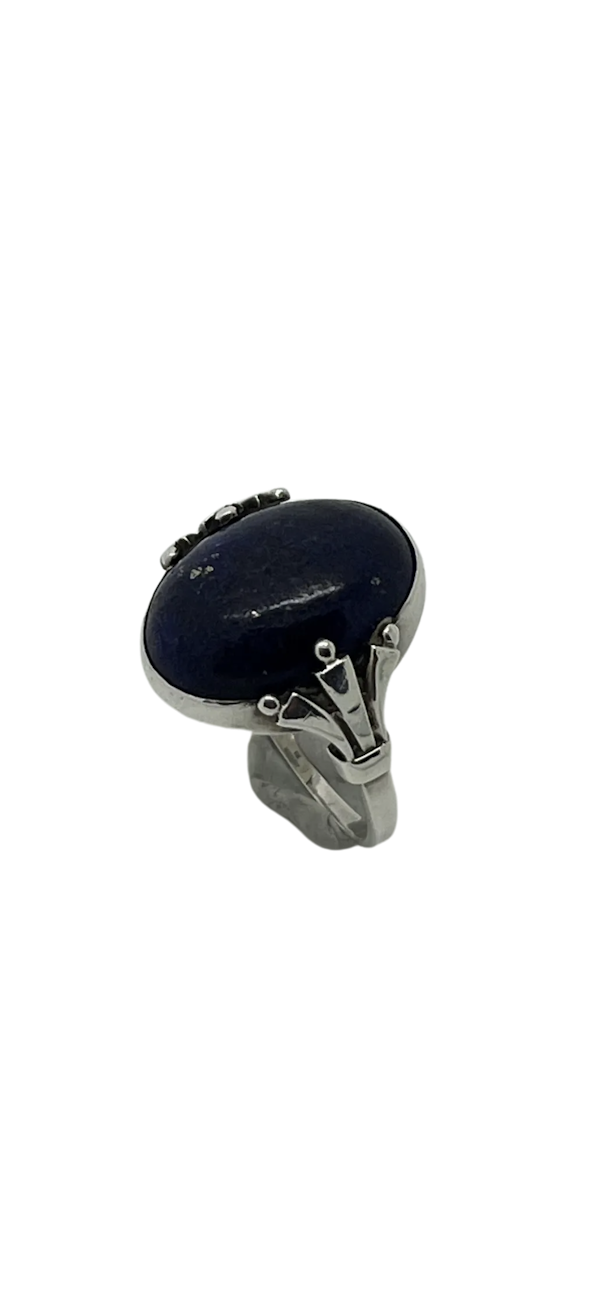 Georg Jensen Vintage Ring 51 Lapis Lazuli Sterling Silver 1933-1945 Very Rare - image 1
