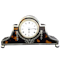 Silver and tortoise shell mantel clock - image 1