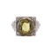 Art Deco chrysoberyl and diamond ring - image 1