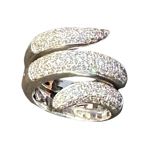Pave Diamond snake ring
