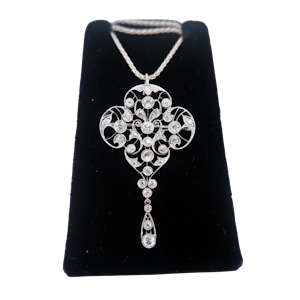 Edwardian /Art Deco diamond pendant brooch