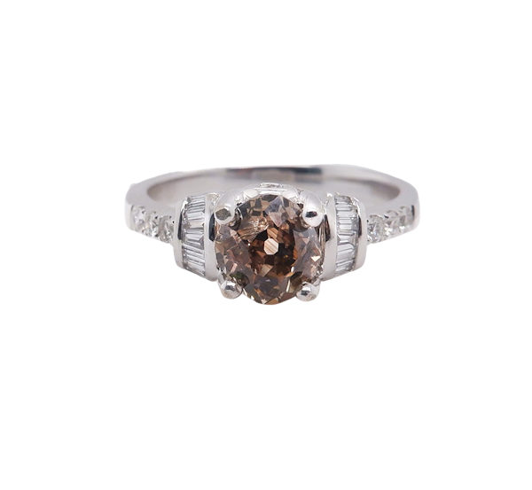 Fancy coloured diamond ring - image 1