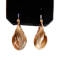 Vintage 14 ct. gold stylised hoop earrings - image 1