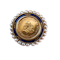 A South African coin (2 rand) surrounded by pearls and  blue enamel and set as a  pendant/brooch - image 1